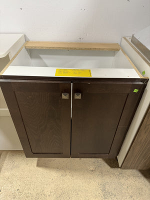 Sturdy Dark Wood Base Cabinet Unit