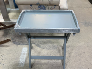 Modern Blue Tray-Top Accent Table
