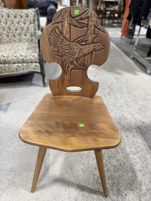 Authentic Vintage Carved Wooden Chair
