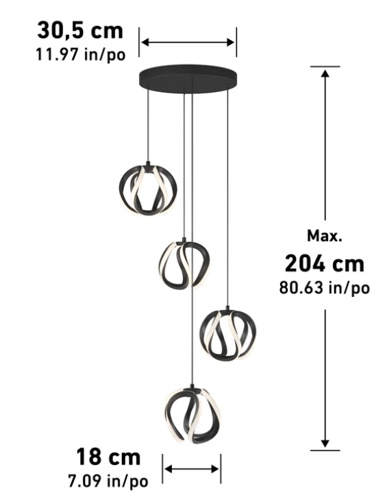 Artika Vivaldi 4-Light LED Pendant