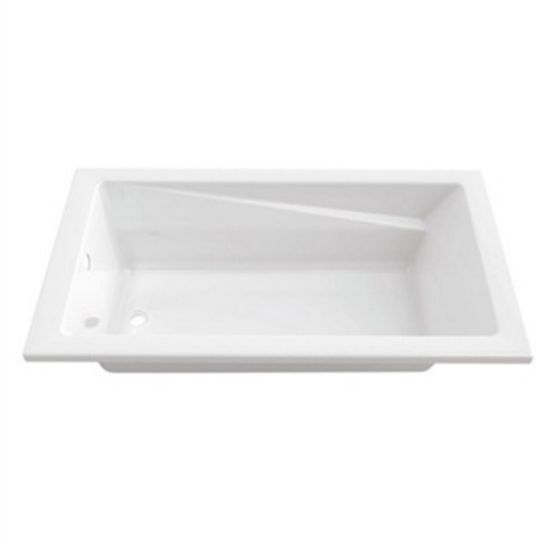 ZENYA White Acrylic Alcove Bathtub