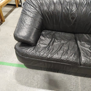 Black Faux Leather 2 seater couch