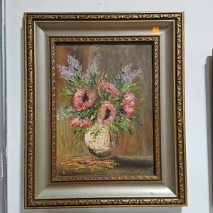 Vase with flowers Oil painting