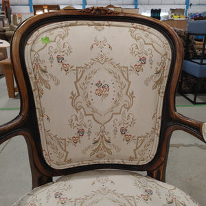 Beige Floral Pattern Chair