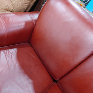 Red Leather Hide a Bed (no mattress)