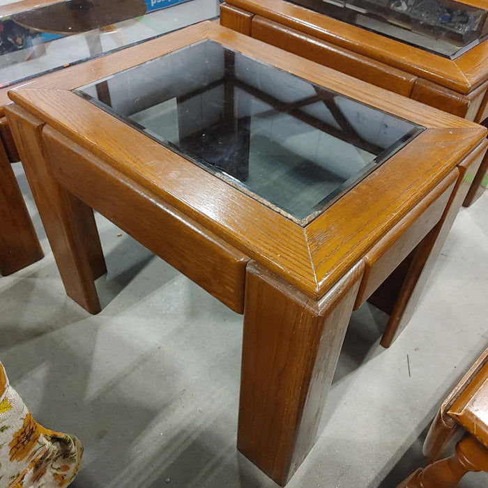 Glass Insert Side Table