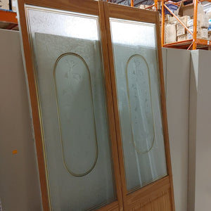 Frosted Glass Inlay bifold Doors