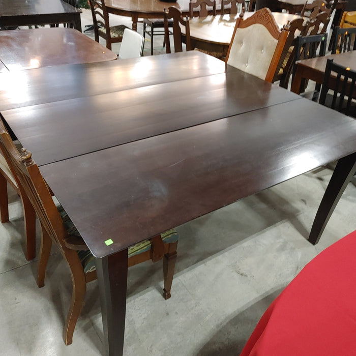 Large Square Espresso Dining Table