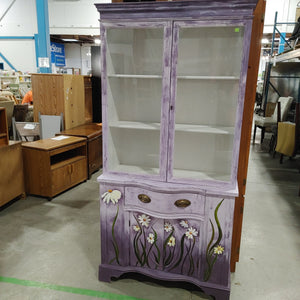 Purple display cabinet