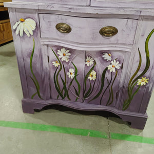 Purple display cabinet