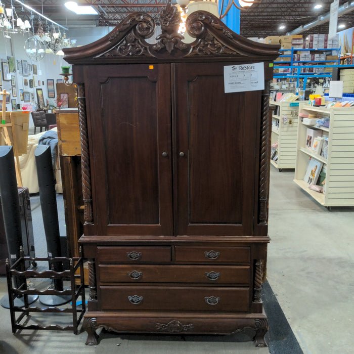 Ornate Four Drawer Armoire