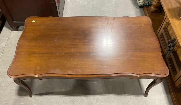 Dark Brown Coffee Table with Fancy Edges