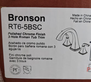 Bronson 3-Hole 2 Lever Handle Roman Tub Faucet Trim,