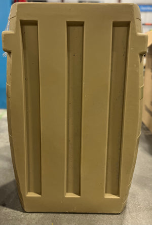 Polyethylene 50 Gallon Flat Back Rain Barrel, Oak Color