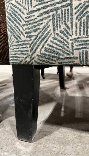 Wingback Chair with Grass Pattern