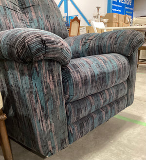 Blue Patterned Reclining Chair