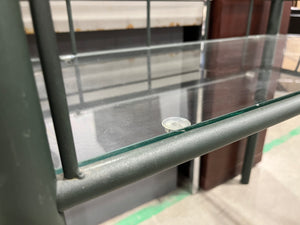 Green Metal & Glass Desk