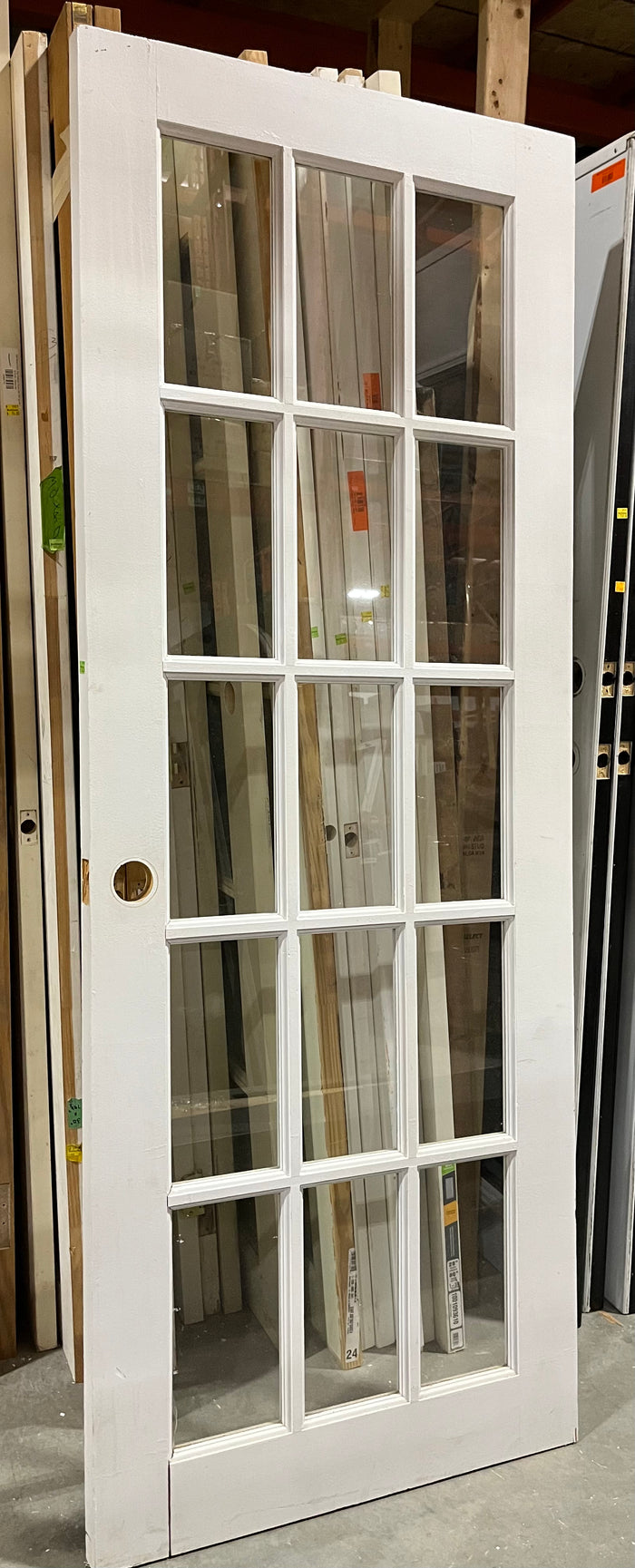White Door with Rectangular Glass Panel (30” x 77.75”)