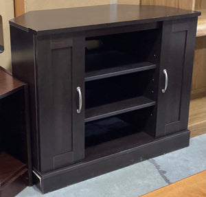 Dark Entertainment Unit with Cabinets