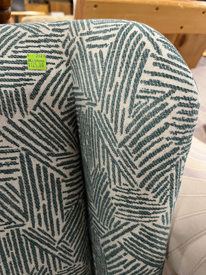 Wingback Chair with Grass Pattern