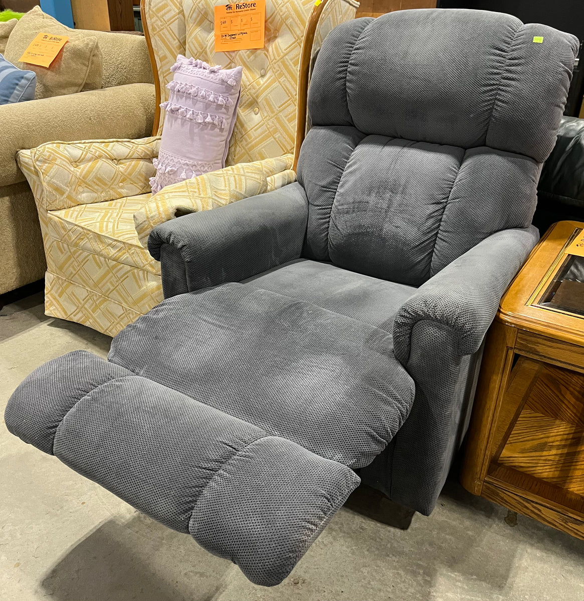 Blue Recliner Chair Habitat for Humanity Greater Ottawa ReStore
