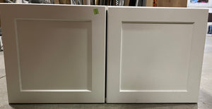 30” White Shaker Style Double Cabinet