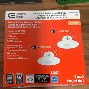 2-Pack Recessed LED