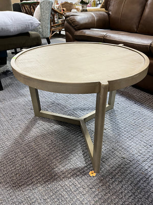 Round Beige Side Table