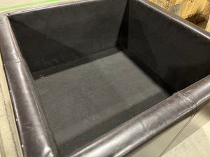 Faux Leather Ottoman w/ Storage