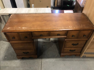 Wood Desk With Drawers