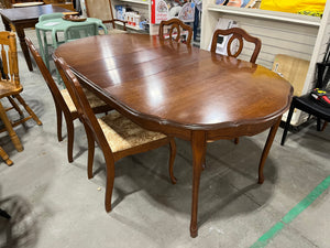 Long Dining Table w/ Four Chairs