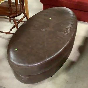 Brown Oval Ottoman
