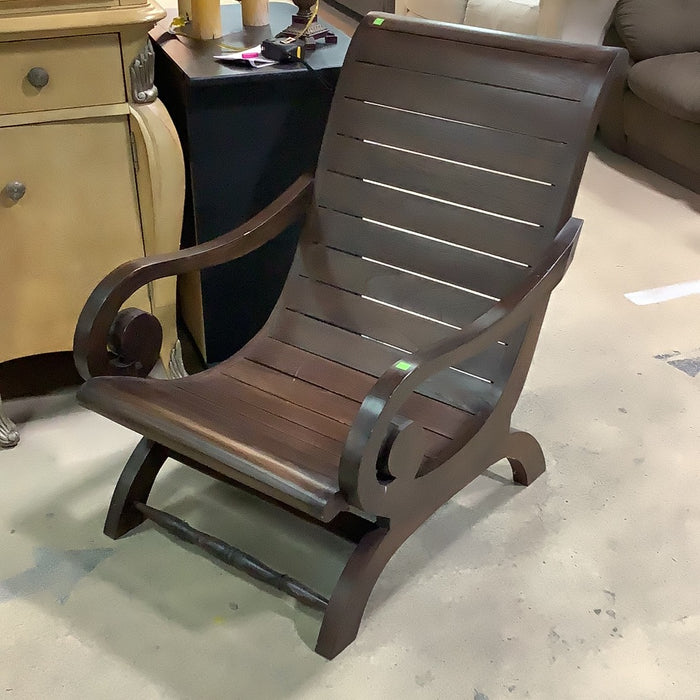Dark Wood Patio Chair