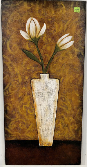 White Flowers Canvas Painting