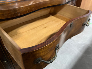 Wavy Stained Buffet and Hutch