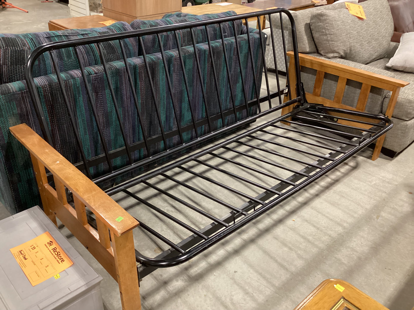 Wood and Metal Futon Habitat for Humanity Greater Ottawa ReStore