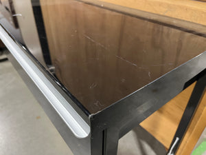 Glossy Elongated Table with Drawers