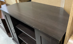 Dark Entertainment Unit with Cabinets