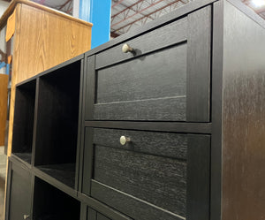 Black Cabinet Unit w/ Shelves