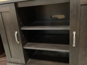 Dark Entertainment Unit with Cabinets