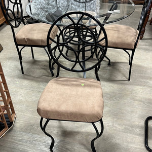 Round Glass Top Dining Set