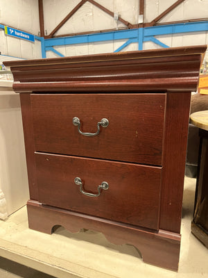 Cherry Brown Two-drawer Side Table