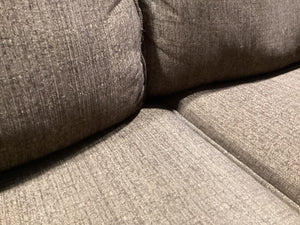 Brown Polyester Three-seater Couch