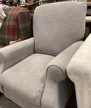 Grey Reclining Wingback Chair