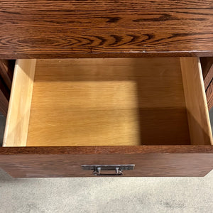 Walnut Dresser and Display Cabinet