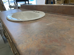 Large Bathroom Vanity with Laminate Countertop and Ceramic Sink