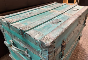 Sky Blue Wooden Chest