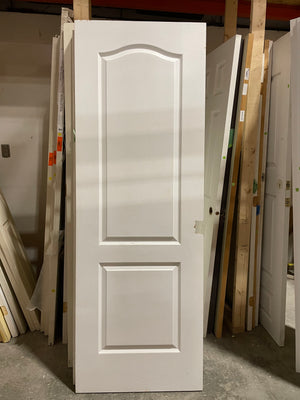 2 Panel White Wooden Door