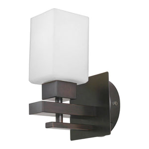 Wall Sconce with White Glass Shade
