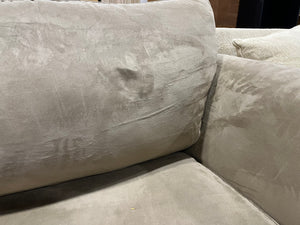Two-seater Beige Microfibre Couch